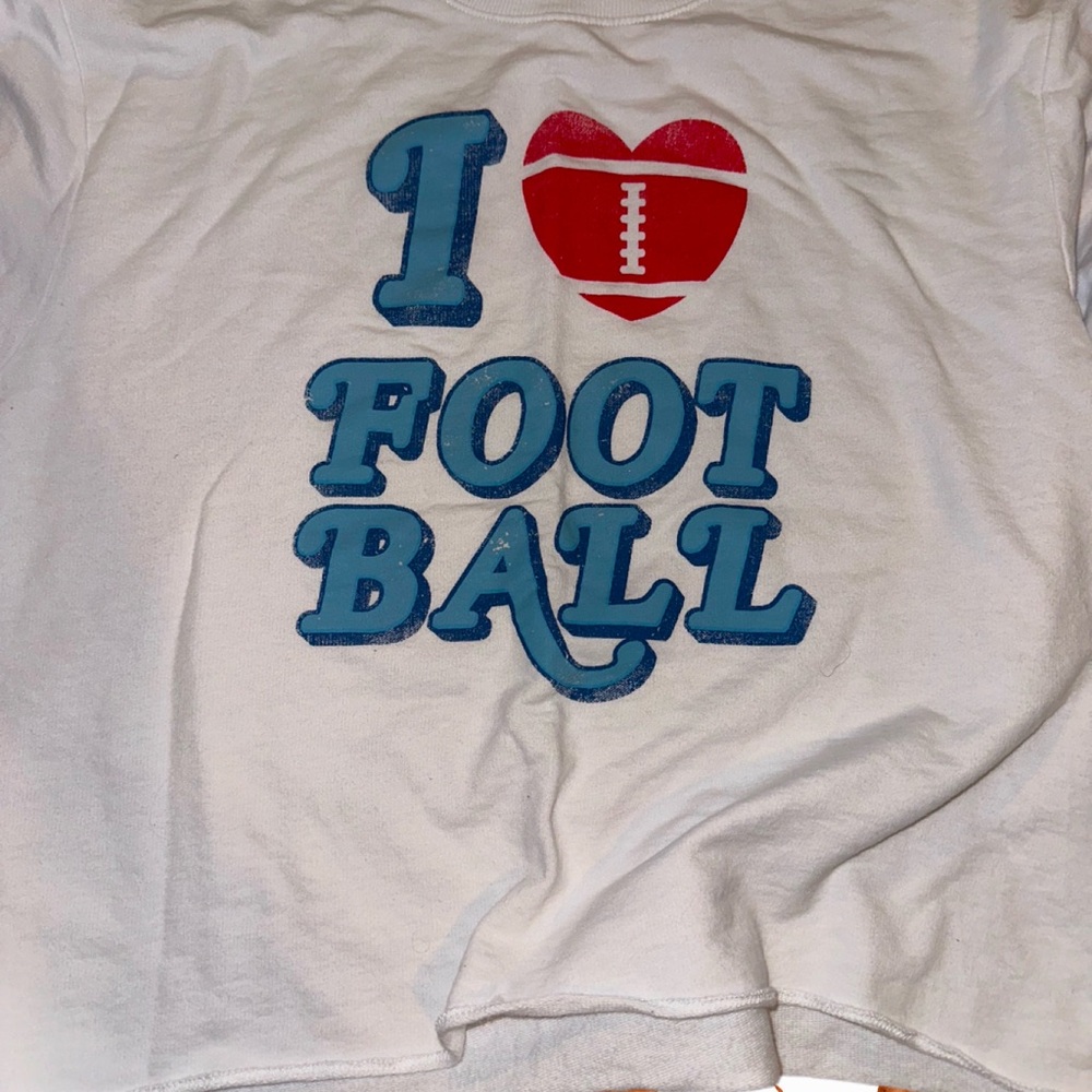 Women’s White Football Graphic Light Sweatshirt